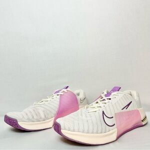 Nike Metcon 8 Training Shoes Women’s 10 Sail/White/Guava/Fuchsia Gym Sneakers